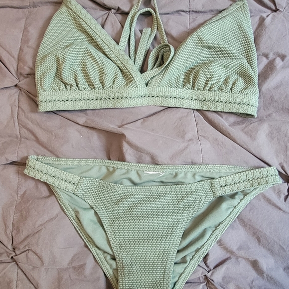 Other - New Without Tags, Swimsuit, Sage Green, Size Small Bottom, Size Medium Top